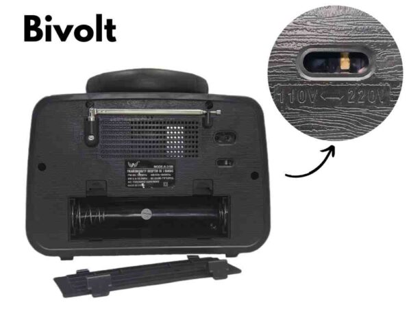 Rádio Retro Portátil Bluetooth Altomex AD-3199 - Image 4