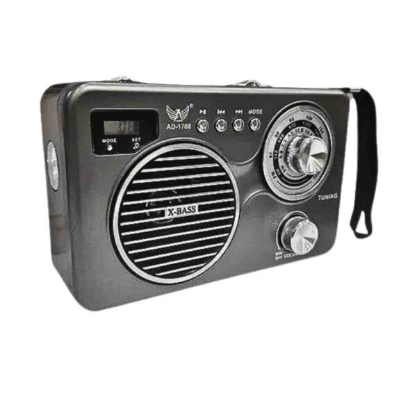 Radio Retrô Portátil Bluetooth com Lanterna Altomex AD-1708 - Image 4